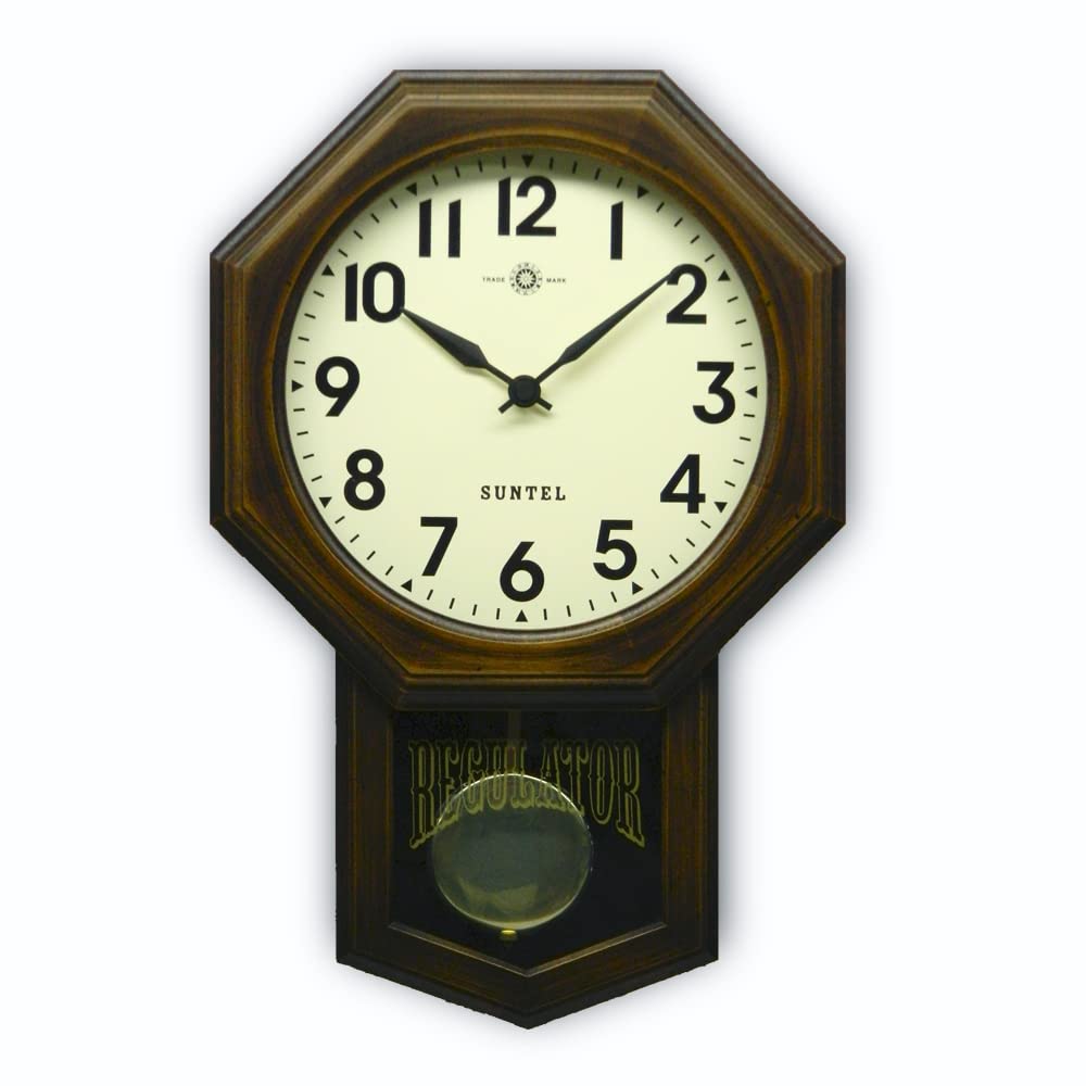 Santel Modern Antique Pendulum Clock Arabic Japanese-made (Octagonal Numerals) QL724A-AN