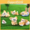 Lovely Resin Fennec Fox Set Of 13 Miniature Figures Perfect For Fairy Gardens