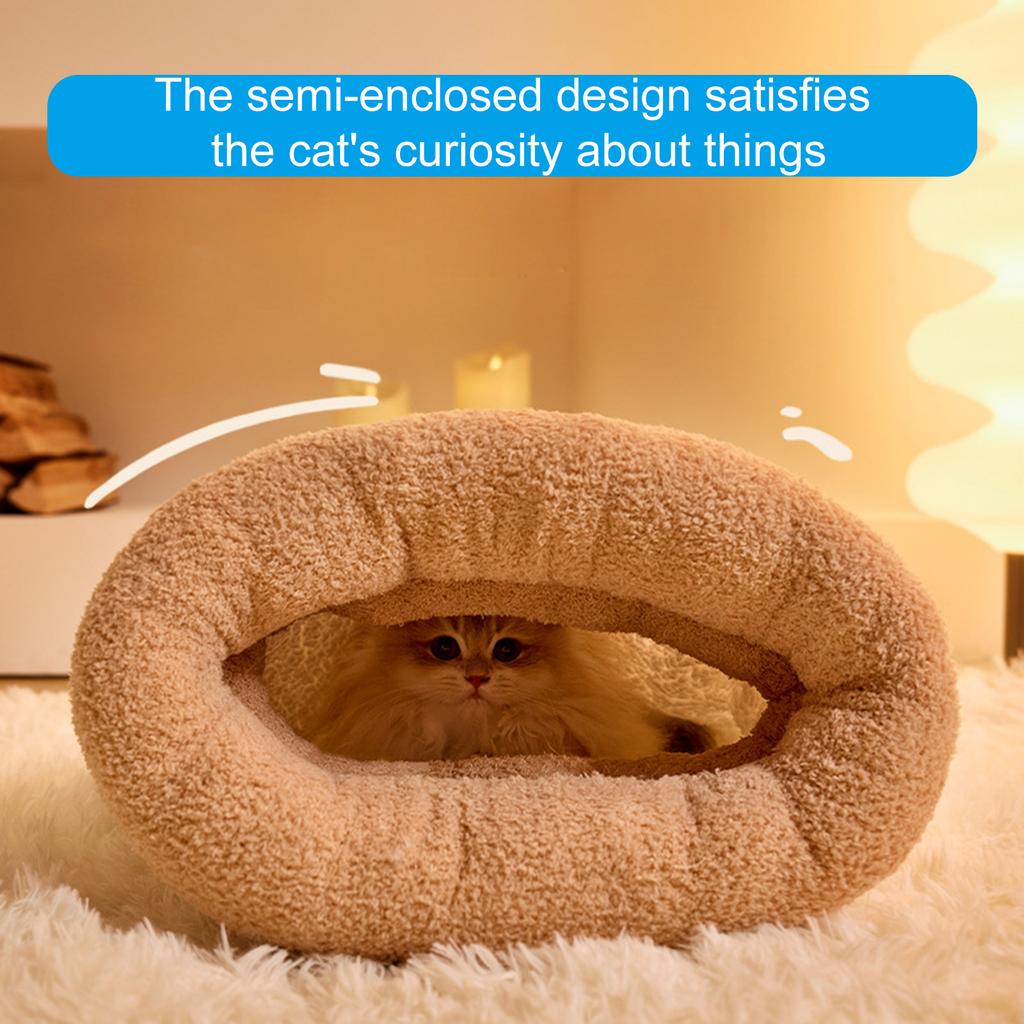 Zimní pelíšek pro kotě, tlustý fleece, měkký, pohodlný spánek pro malé králíky, zimní vnitřní pelíšek, kapesní hnízdo