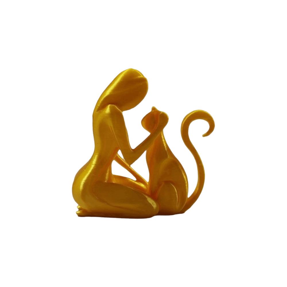 Creative Girl And Dog Statues Cute Canine Statues Crafts Nordic-Style Ornaments Bedroom Decor