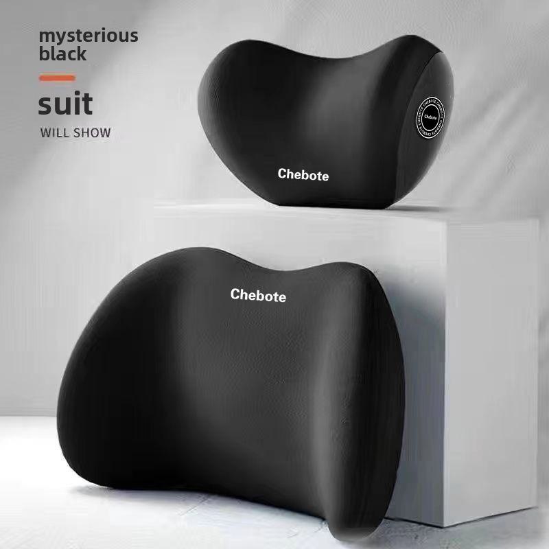 Memory Foam Lumbar Support Set for Car Headrest and Neck Support while Driving