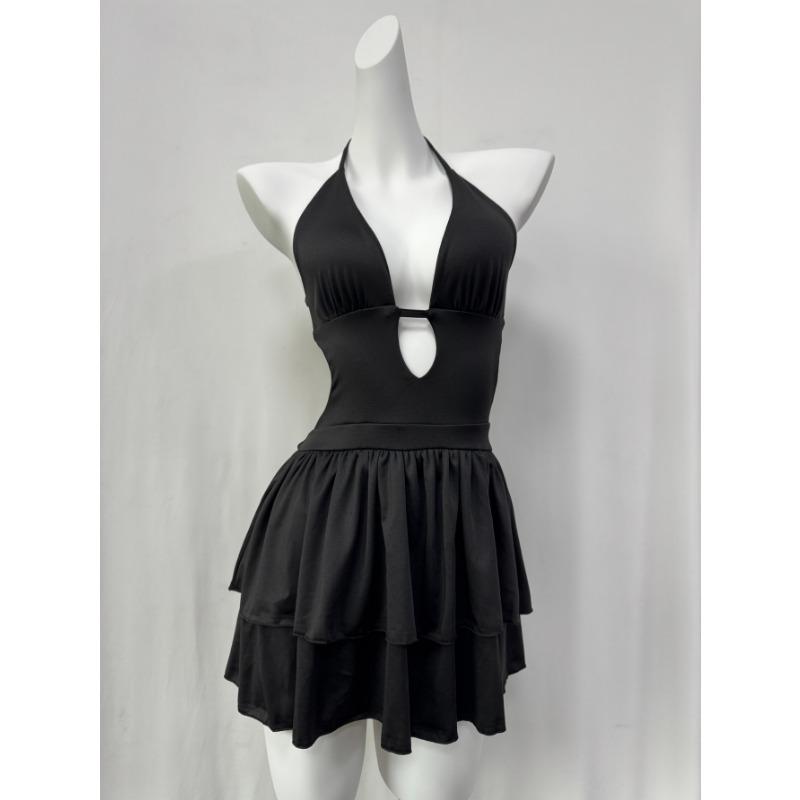 Dress Summer New Sexy Backless Lace Halter Neck Waist High-end Dress