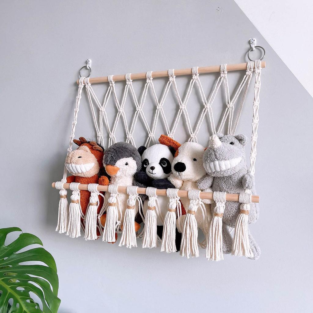 Lightweight and Stylish Wall Shelf Handwoven Fringe Wall Hangers for Home Decor and Displaying Personal Collections