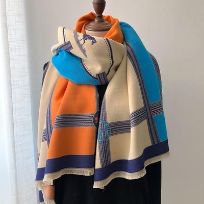 European and American Spring and Autumn New Colored Cashmere Scarf, Air Conditioned Women's Shawl