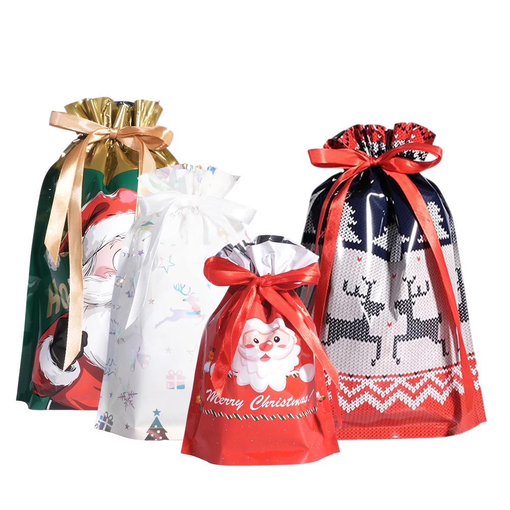 Exclusive Christmas Drawstring Gift Pouch - Festival Candy Bag in Stock
