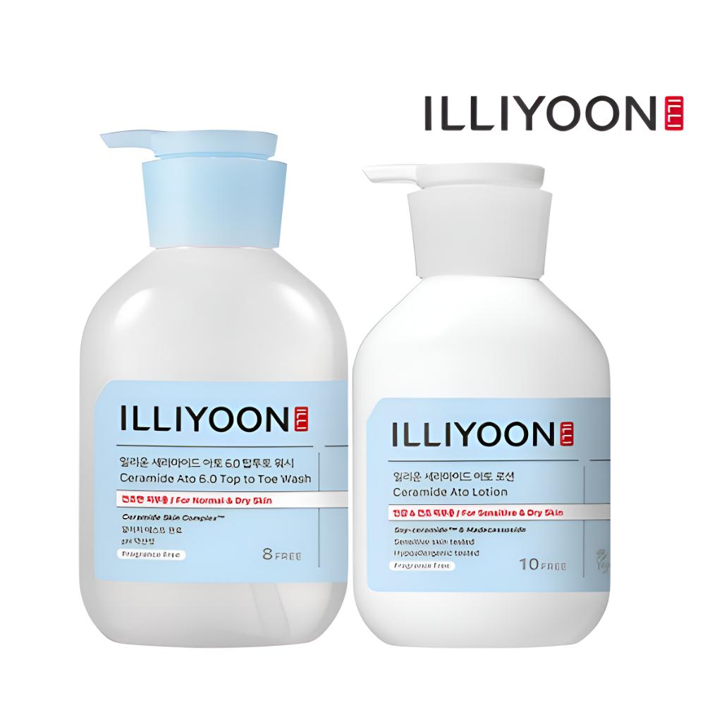 Illiyoon Ceramide Ato Lotion & Body Wash Set 350ml+500ml x 1