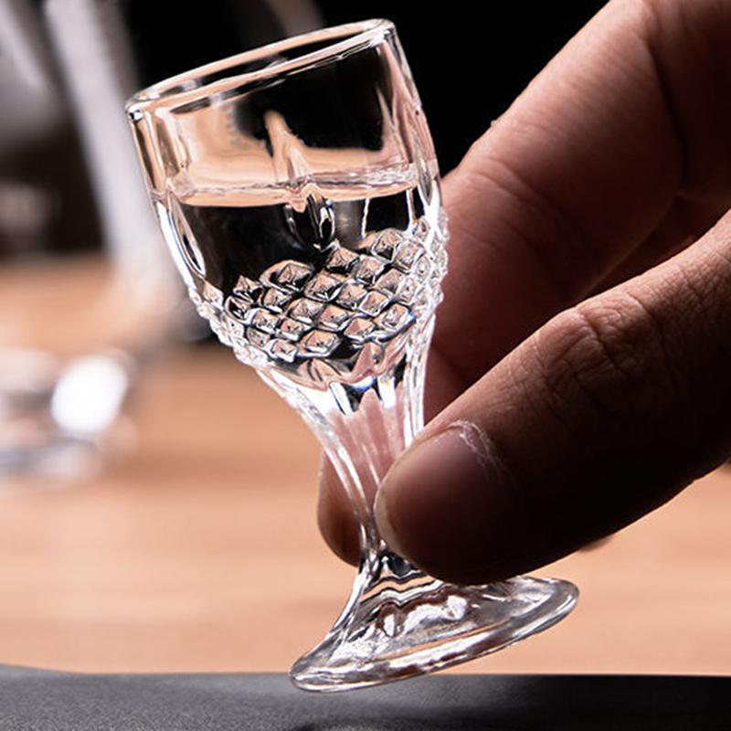 

Набір скляних чашок Baijiu Goblet Spirits Cup Whiskey Cocktail Drinking Cups Drinkware Transparent Household Party Shot Glass 12pcs