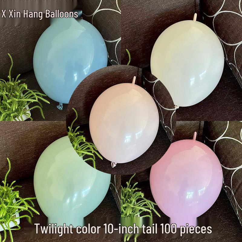 10-Inch Thickened Needle Tail Heart Hot Air Balloon Decorations for Birthday Parties