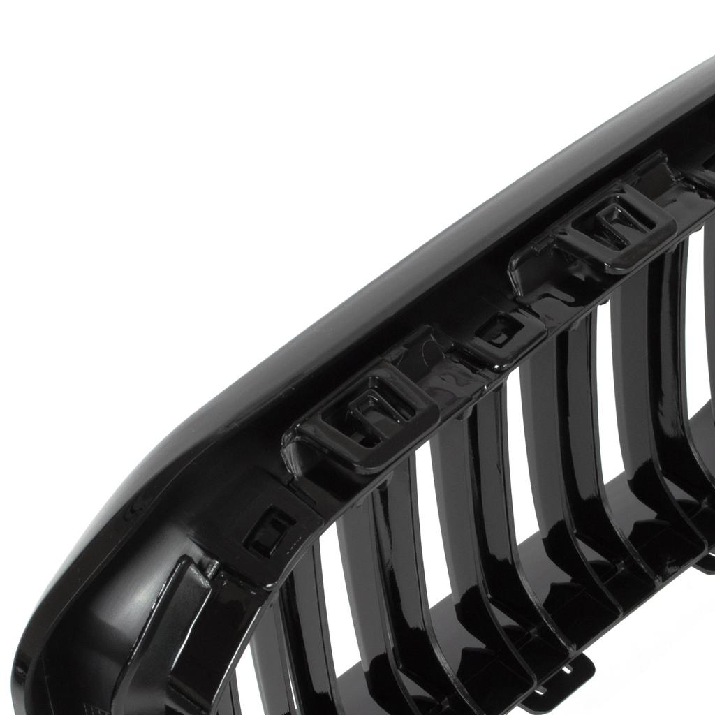 BMW 1 F21 15-18 grilles between the headlights (kidneys) left + right set BLACK GLOSSY DOUBLE BAR