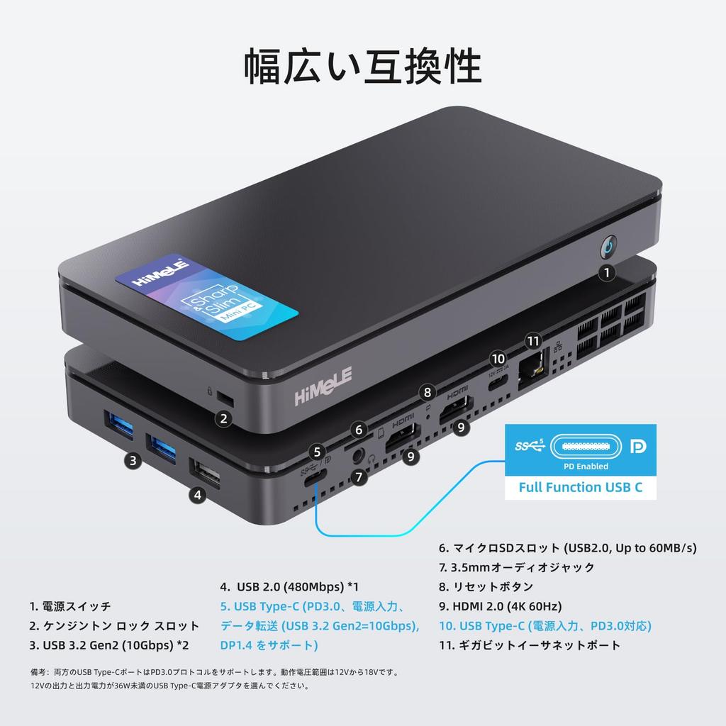 HiMeLE Mini PC Overclock4C N300 Model Red Dot Design Award Winning Mini Desktop Computer with Dual HDMI Output and for and Home Use (32GB Memory/512GB