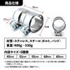 Funriche Muffler Band, Universal Exhaust, Connected Exhaust Pipe, Joints, 1.8 - 2.6 Inches (45