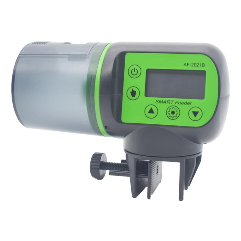 Automatic Fish Feeder Rechargeable Battery Aquarium Food Dispenser 7oz Large Capacity for Vacation Weekend Holiday
