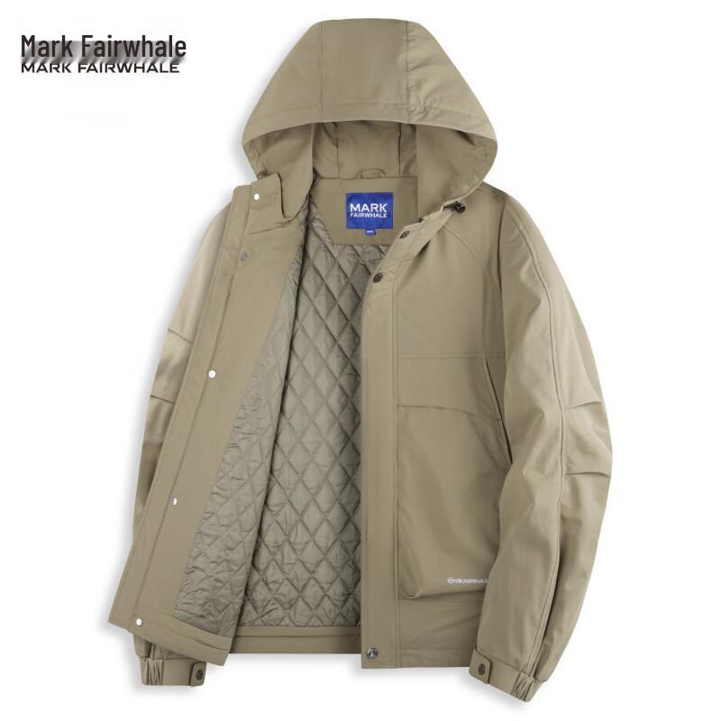 Mark Fairwhale Men's Hooded Windproof Cargo Jacket
