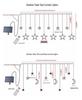 Solar LED Stern und Mond Vorhang Lichterkette für Außen Wasserdichte Dekoration