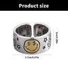 Fashionable Smile Face Star Opening Ring with Adjustable Fit Fashion Statement Ring Stylish Finger Accessories