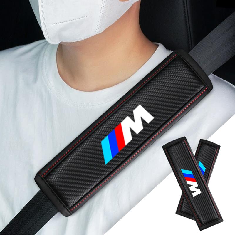 2pcs Car Safety Shoulder Cover Seat Belt Pads Strap Padding for BMW M Performance E30 E34 E36 F21 F30 F35 M3 M5 X1 X3 Accessory Dnsh52