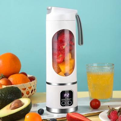 Portable Personal Blender with 450ml Cup Dual-Speed Electric Juicer for Smoothies Milkshakes Rechargeable Ice-Crushing Blender for Home Office Travel