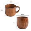 Retro Solid Wood Wooden Cup Handle Retro Coffee Cup Heat Resistant Beer Mug Office