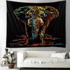 Wanddekoration Zuhause Wandteppich Elefantenmalerei Muster Hintergrund Büro Wohnzimmer Wandteppich