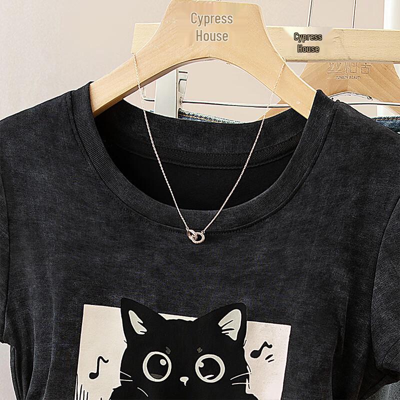 Cypress Cottage Women's Slim Fit Print T-Shirt