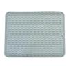 Heat-Insulating Non-Slip Rubber Kitchen Placemat and Drain Mat with Wavy Grooves, Waterproof Design