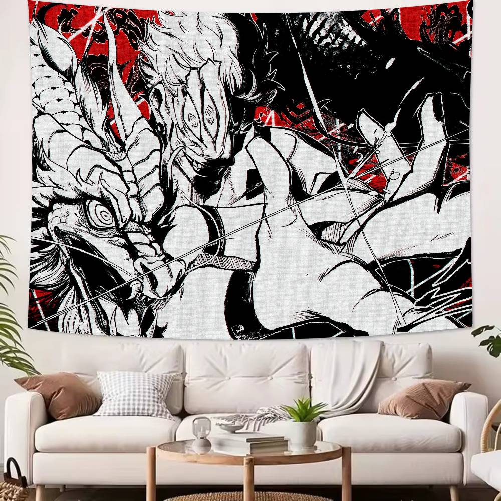 Cool Hot JJujutsuS KKaisen Tapestry Decoration Bedroom Dormitory Background Cloth Holiday Home Party Living Room Club Tapestry