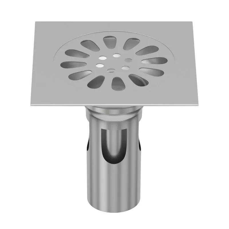 304 Stainless Steel Anti-Odor Floor Drain Cover for Bathroom Sewer, Shower Room, Washing Machine, Thickened Square Floor Drain Cover