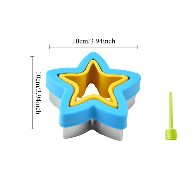 Sandwich Cutters Set for Children Food Cookie Maker Bread Biscuits Mold DIY Cute Shape Baking Accessories for Lunch Bento Box