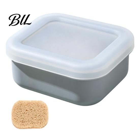 Food Grade Silicone Soap Dish Portable Box with Lid, Travel Mini Square Waterproof Container for Hiking Case, Reusable Camping Gym And Home