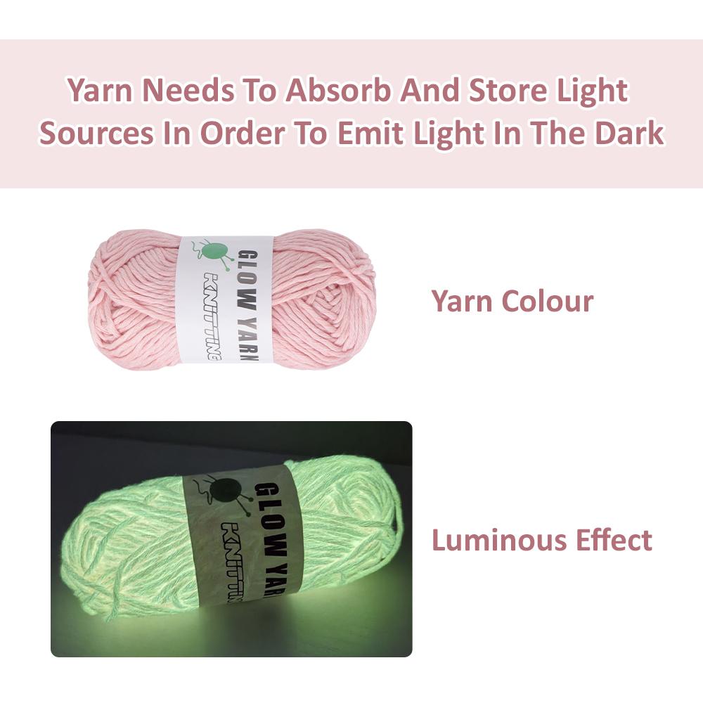 1pc Creative Functional Yarn Glow In The Dark Yarn, Polyester Luminous Chunky Weaving Yarn, DIY Handcraft Knitting Crochet Yarn