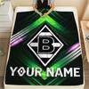 1 Stück Individueller Name Borussia Mönchengladbach Gemustert Flanell Decke Geeignet für Alle Jahreszeiten für Heimdekoration Wärme und Komfort Geschenke Feiertagsgeschenk_xi