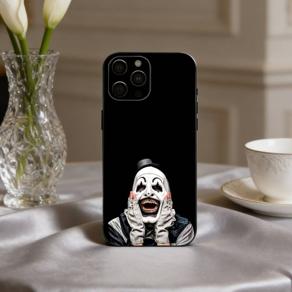 movie T-thrilling T-Terrifier-R Phone Case For iPhone 17pro,16,15,14,13,12,11 Plus,Pro Max,XS,Soft Silicone Black Cover
