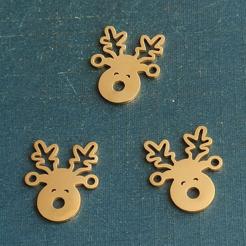 European & American Cross-Border Christmas Reindeer Bracelet Pendant: Cute, Simple, Sweet DIY Fashion Jewelry Accessory