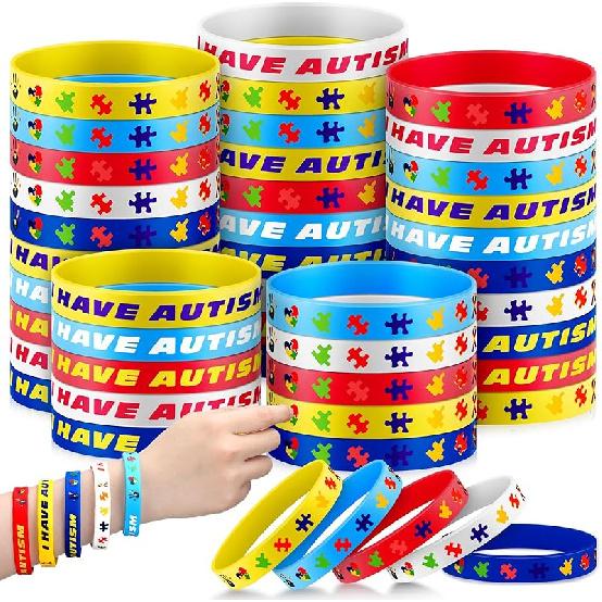 120 Pcs Inspirational Bracelets Bulk Positive Affirmation Rubber Wristbands Motivational Silicone Bracelets Student Gifts from Teacher for Back to Autism