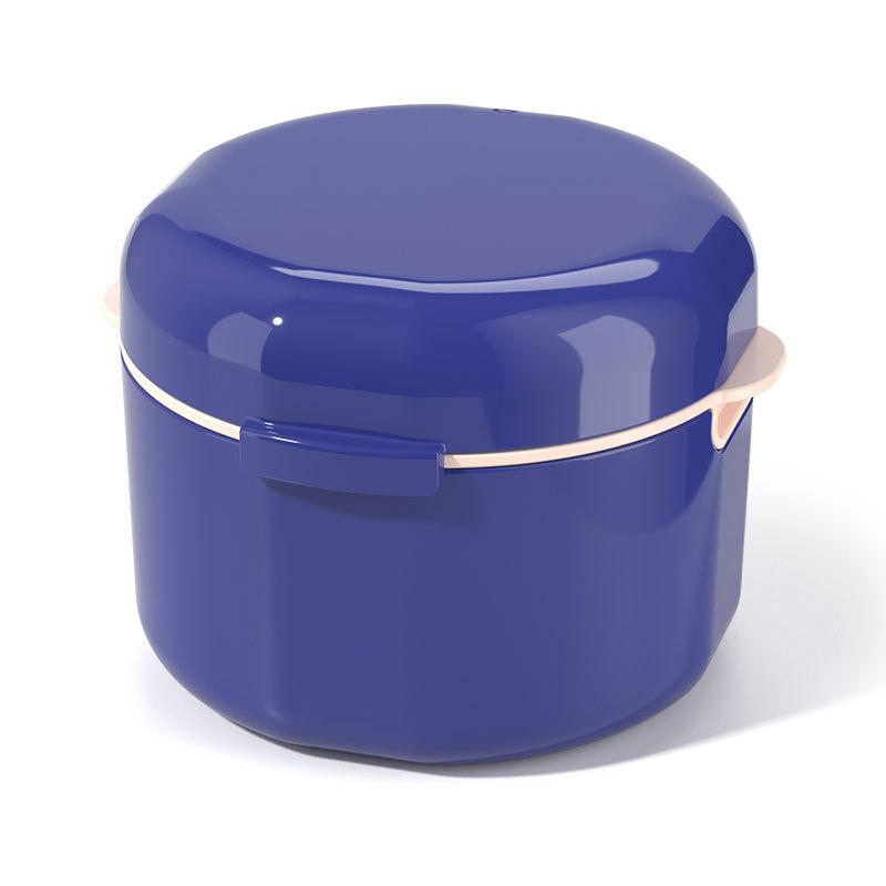 1Pc Double Layer Denture Retainer Case Teeth Denture Cleaning Portable Case Hollow Braces Orthodontic Retainer Storage Box