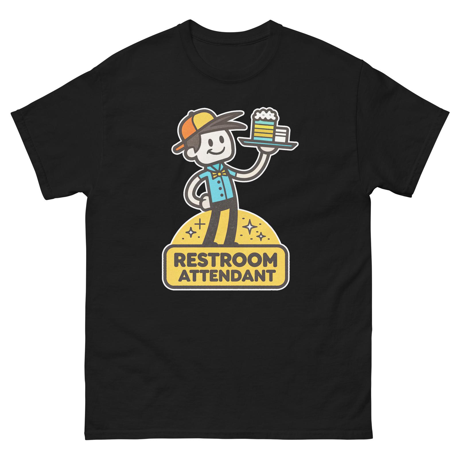 Restroom Attendant Nightclub Bar Nightlife Party T-Shirt XXL