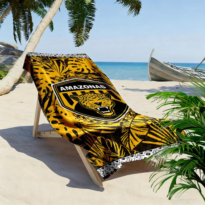 AMAZONAS FC Logo Aufdruck Strandtuch, Großes Weiches Schnelltrocknendes Handtuch für Strand Camping Schwimmen