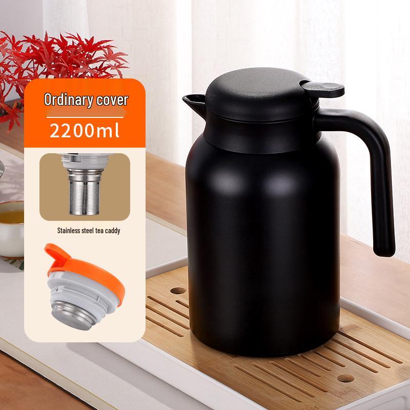 Insulated 1500ML Tea Pot with Divider, Slow Brew Kettle, Large Capacity Thermos for Home