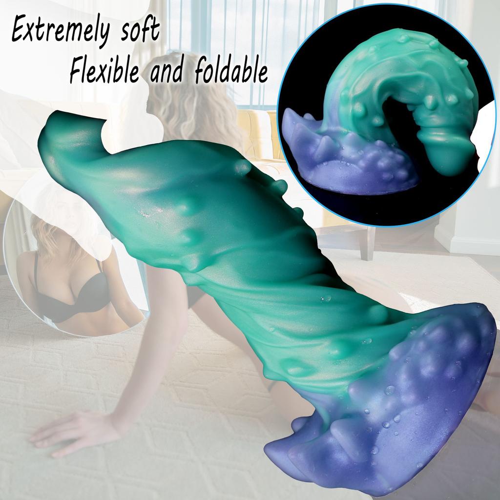 Textured Silicone Dildo for Women - Bumpy Surface G-Spot Stimulator, Soft Realistic Penis Toy, Easy Orgasm Adult Sex Toys