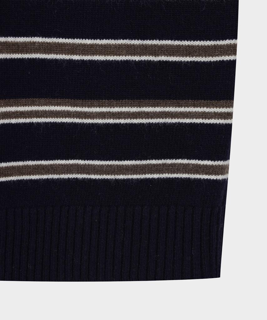 BROOKS BROTHERS Wool Striped Sweater (Navy) (Bbwrmbg409)