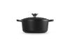 LE CREUSET Cast Iron Enamel Cocotte Ronde Pot, 18 Cm, Matte Black, Induction Oven Compatible [Official Japanese Product]