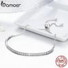 BAMOER Pulsera Clásica de Tenis Chapada en Oro de 18 Quilates con Circonita Cúbica para Mujer, Pulsera Ajustable con Deslizador de Plata 925, Joyería de Boda, Regalo