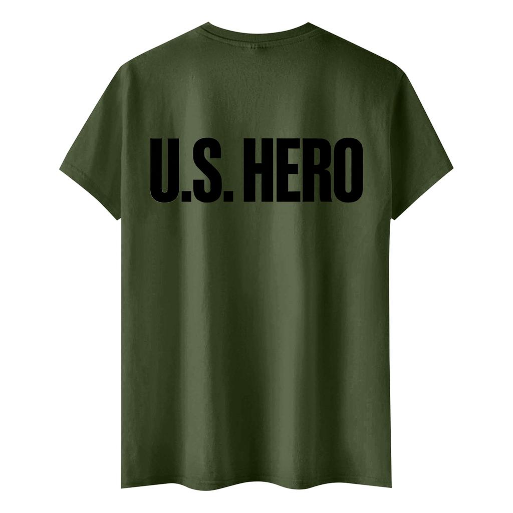 Men's Printed Short Sleeve T-Shirt Men's Loose Casual Short Sleeve Top