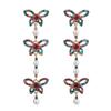Women Long Drop Earrings Titanium Steel Alloy Pendant Earrings Acrylic Colorful Crystal Pearl Butterfly Geometric Ear Ornaments
