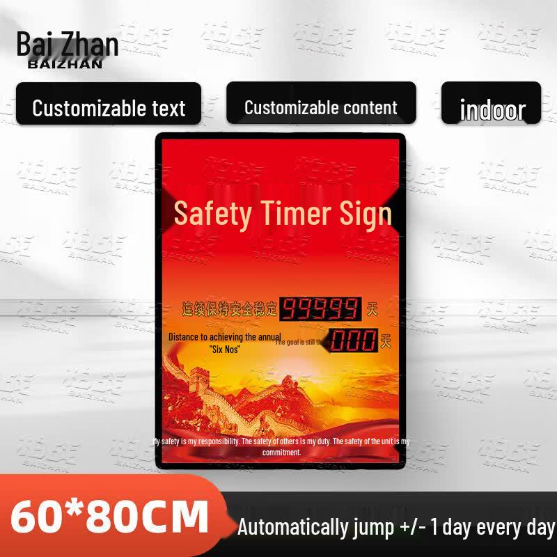LED Electronic Safety Day Countdown Display