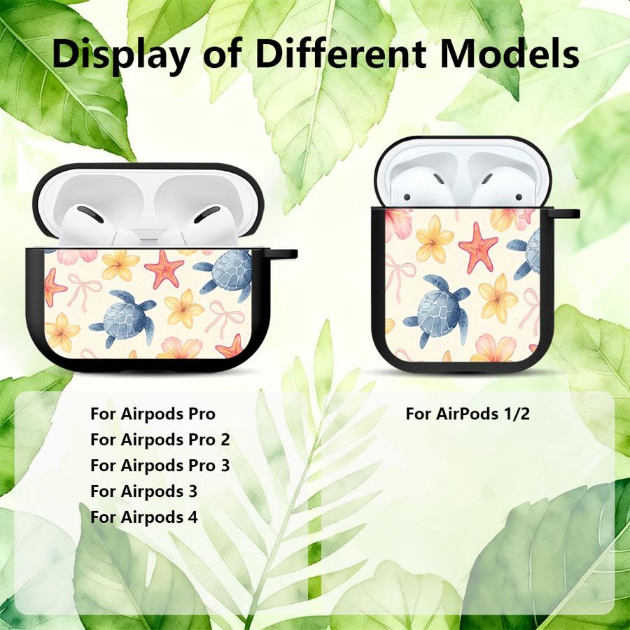 Cartoon Printed Turtle Case For Airpods Pro3 1 Pro2 2 4 3 Pro Earphone Cases Cover