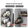 Punch-Free Bathroom Cabinet Shelf: Wall-Mounted Storage Rack for Toiletries & Washstand Supplies