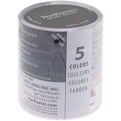 Pastels pour artistes - PANPASTEL - Set de 5 - Teintes sombres - Mixte - Adulte
