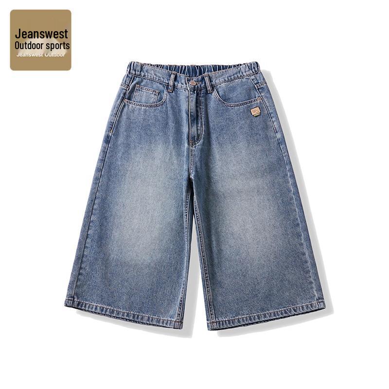Jeanswest Men s Loose Retro Denim Capri Shorts 3XL