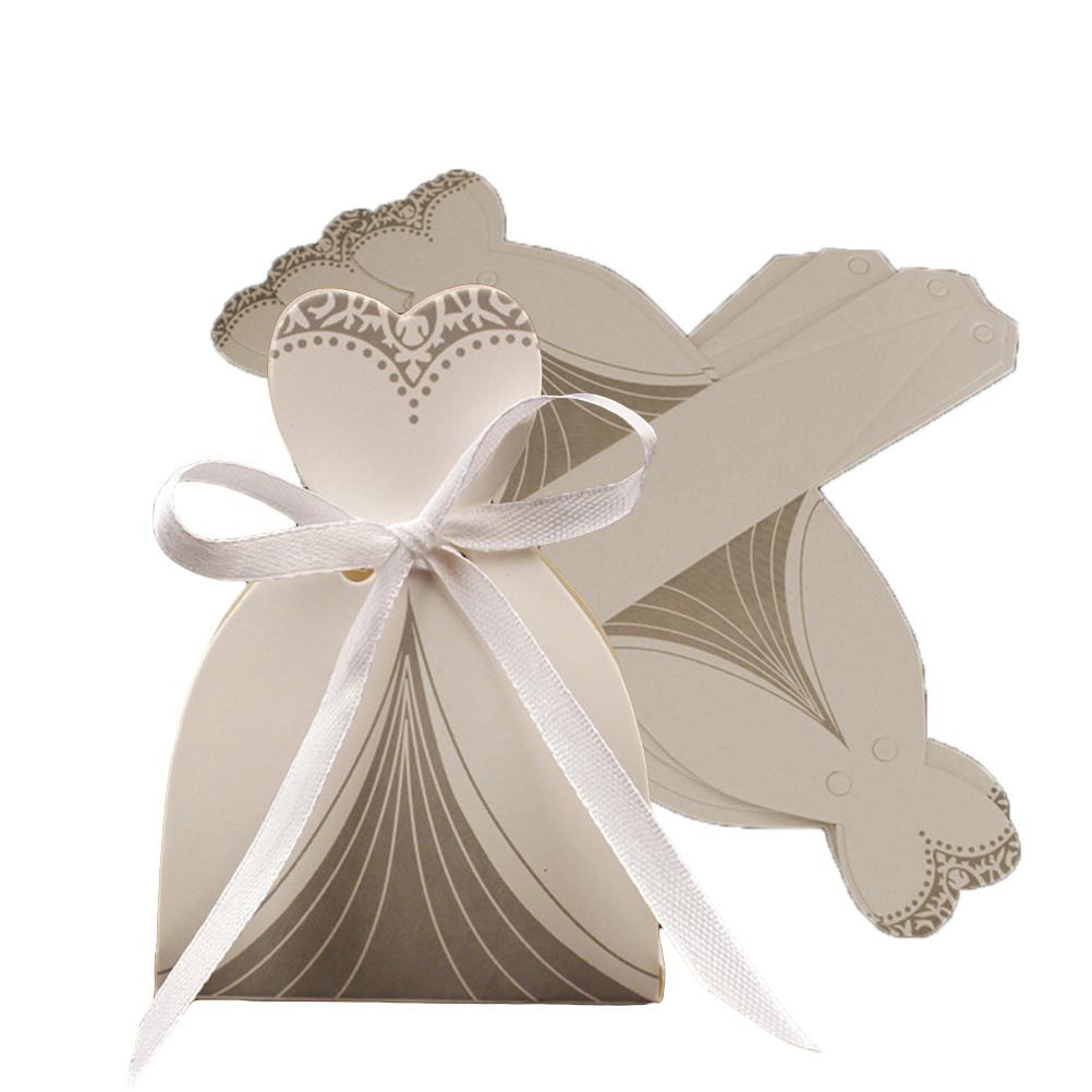 

50Pcs Double Button Tuxedo Candy Boxes Sweets Packaging Foldable Gift Box Choclolate Containers Bridal Dress Present Bag Wedding